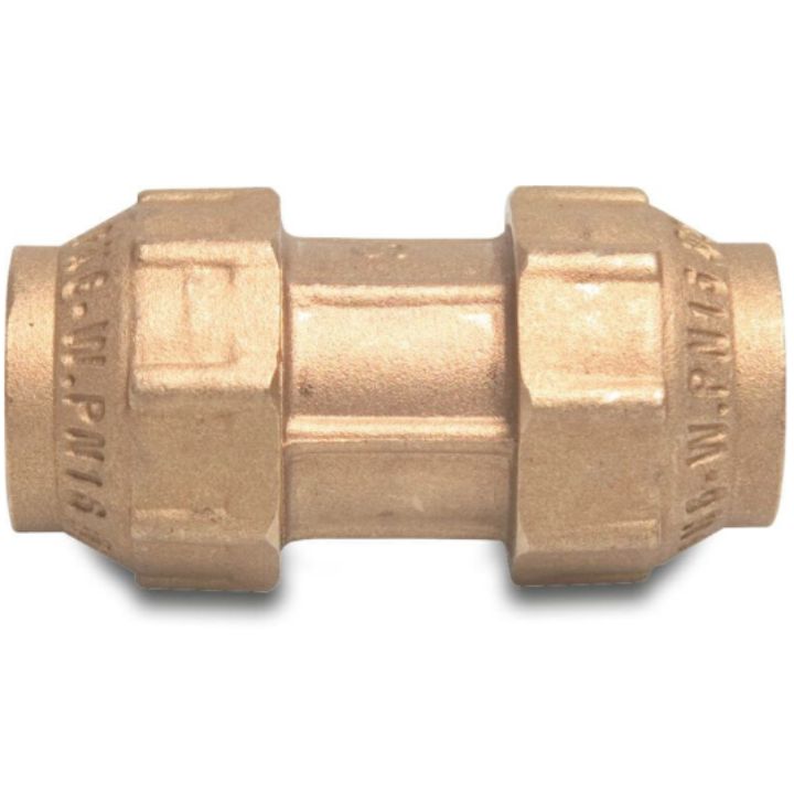  Messinkinen putkiliitin 