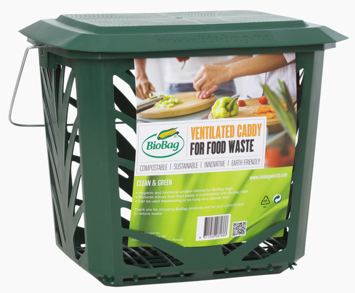 Kompostijäteastia 8 litraa, vihreä