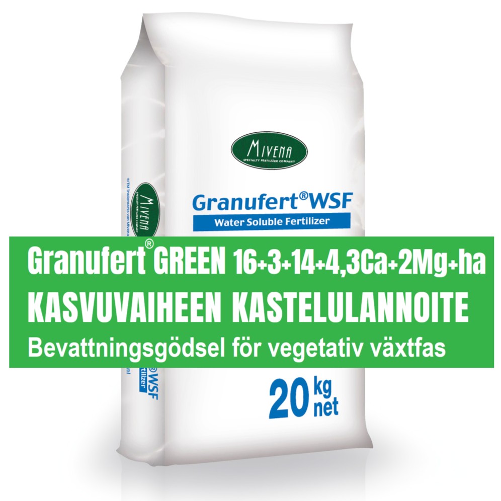  Kasvuvaiheen kastelulannoite puutarhakasveille Granufert GREEN  