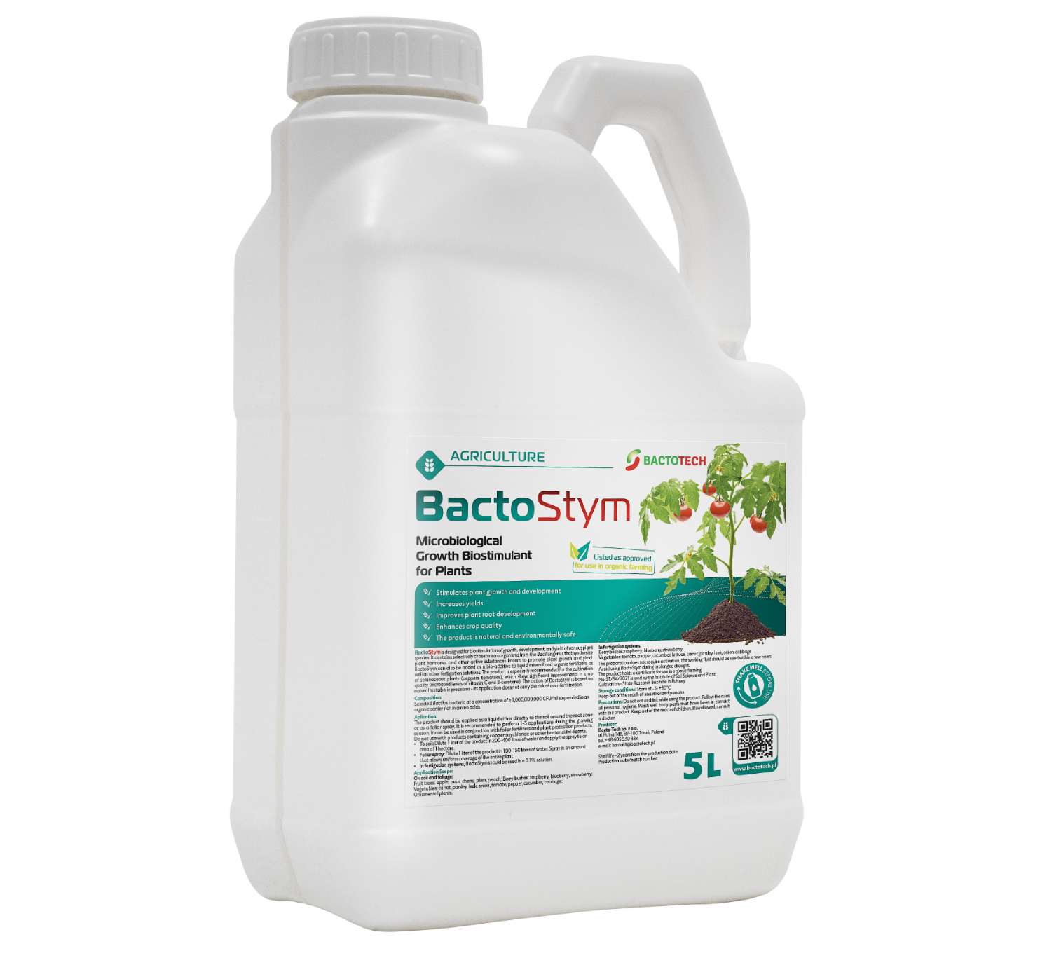  Valkoinen muovikanisteri vihreä-valkoisella etiketillä 