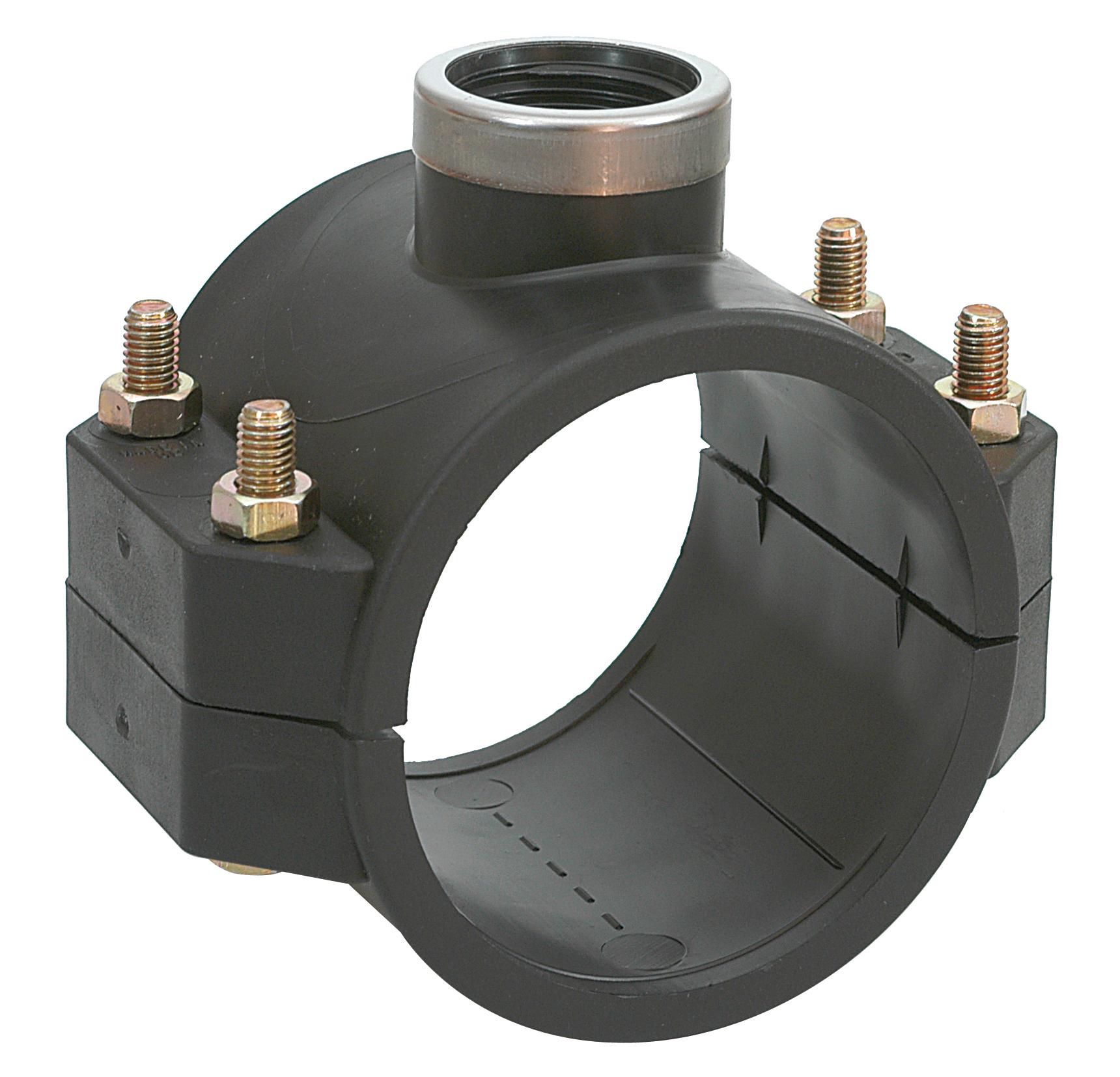  Satulaliitin PE-putkelle 125 mm x sisäkierre 2 ½" 