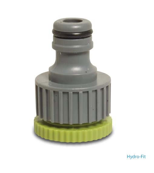  Harmaa pikaliitin uros vihreällä sisäkierreadapterilla 