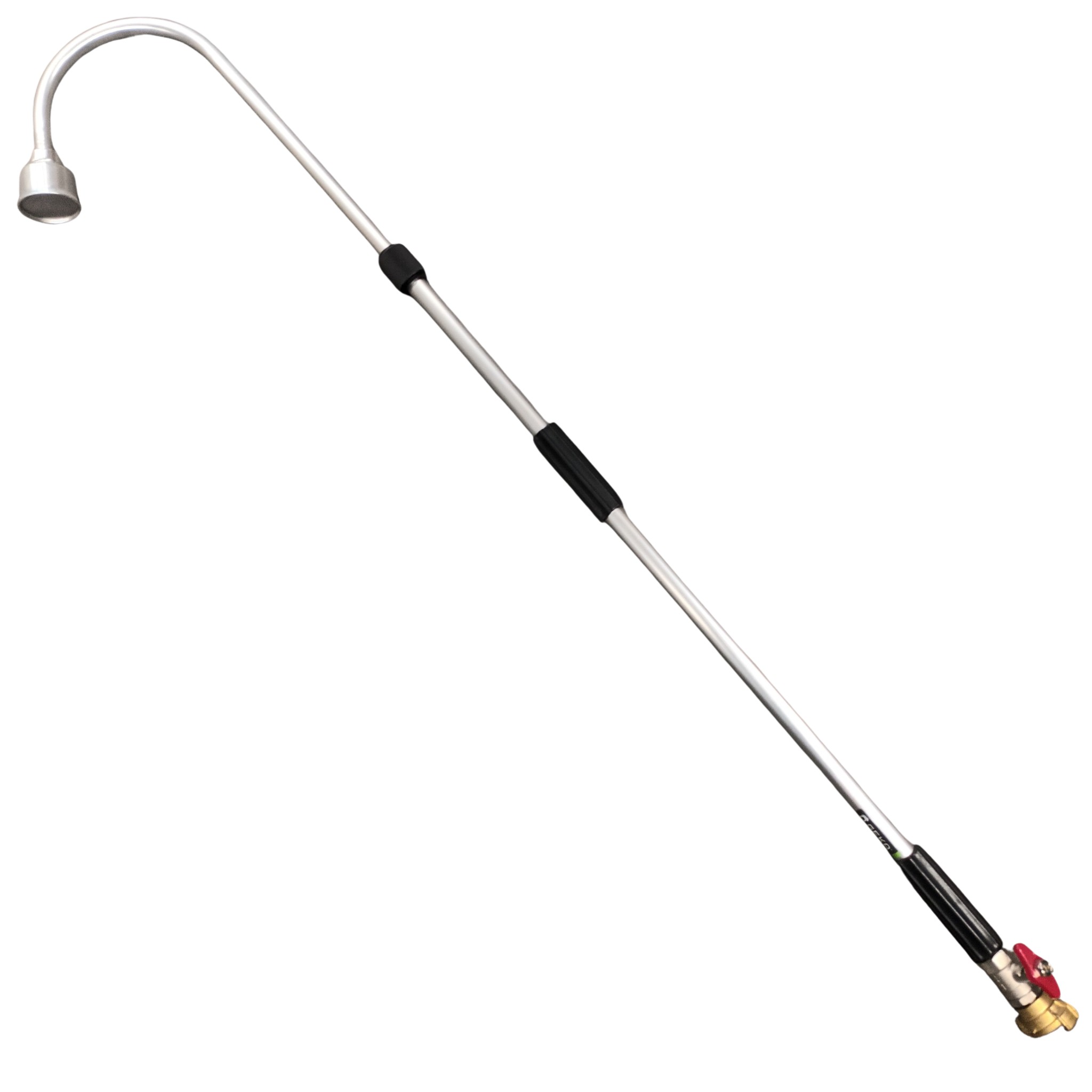  Pitkä metallinen kasteluvarsi, jonka suutinpää on taivutettu 135 asteen kulmaan 