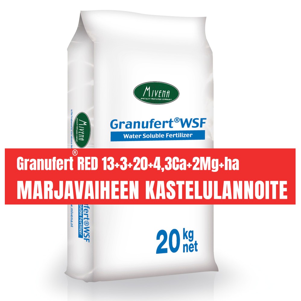  Marjavaiheen kastelulannos puutarhakasveille Granufert RED 20 kg  