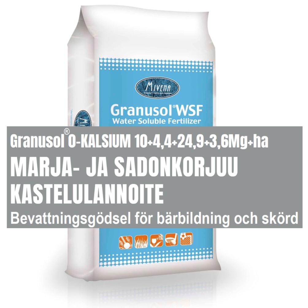  Kastelulannoite happaman maan kasveille Granusol 0-KALSIUM 20 kg  