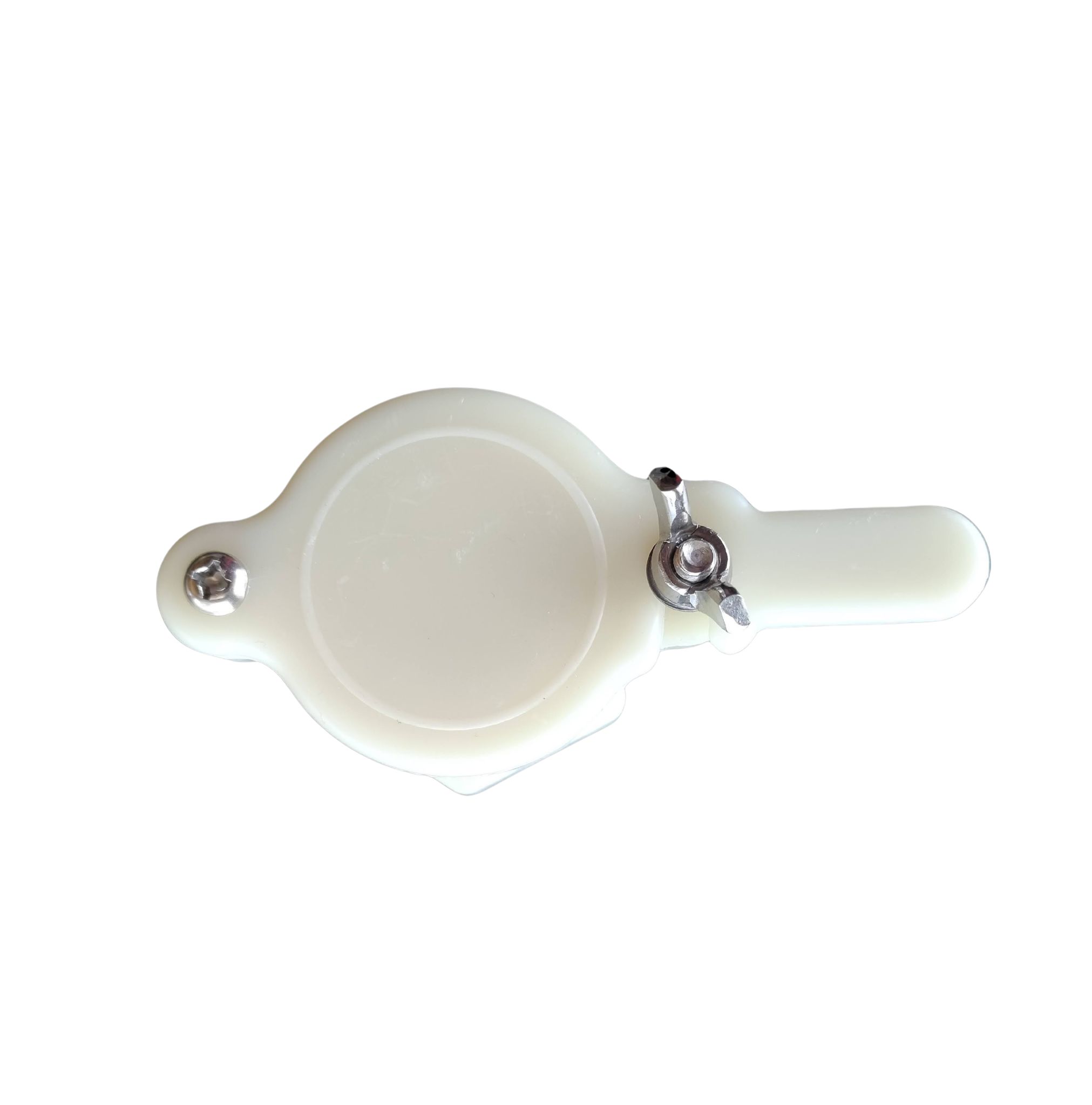  Valkoinen muovihana metallikiinnikkeilä hunajalle 