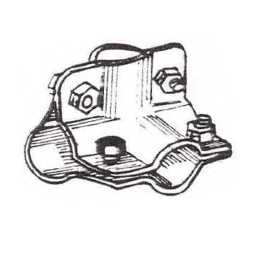  Piirroskuva ristikulmakiinnikkeestä putkille 