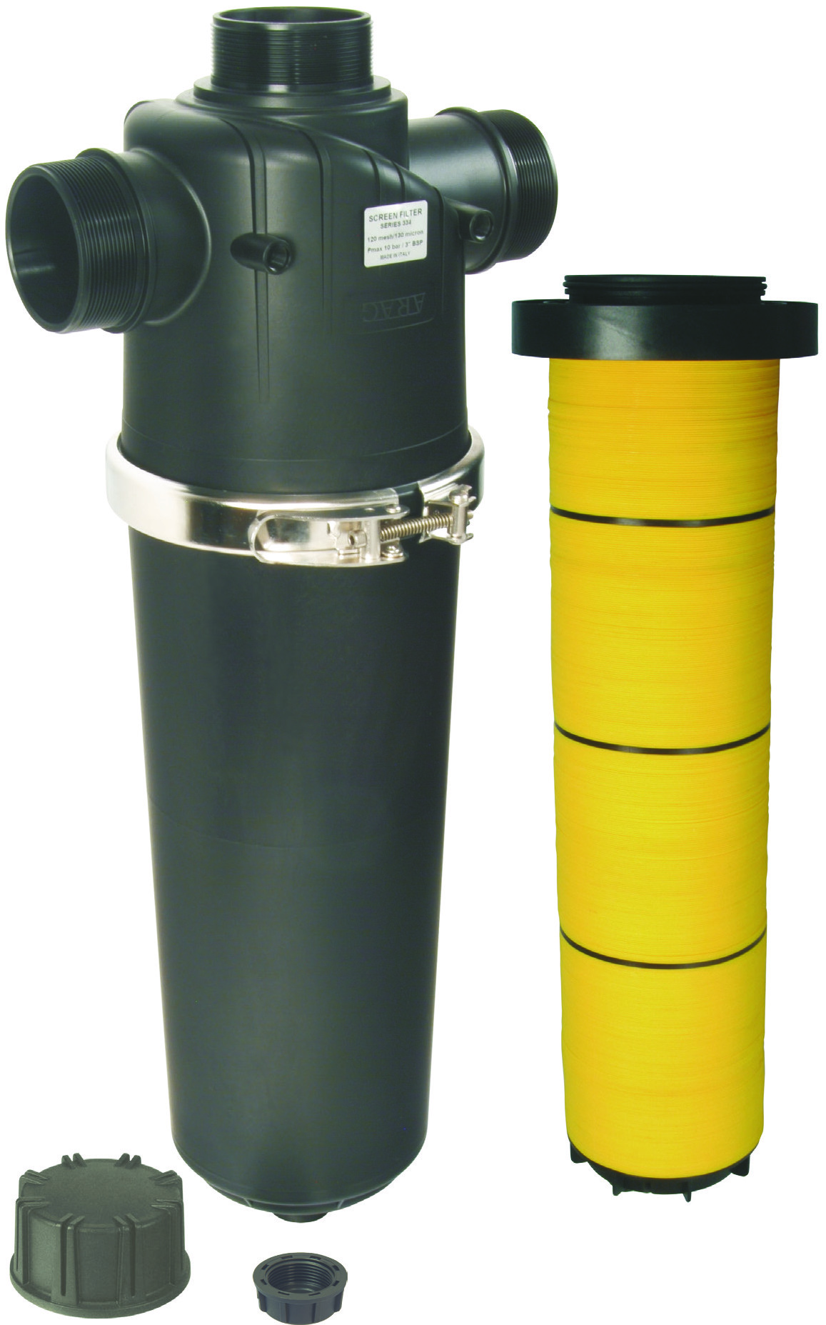  Lamellisuodatin 200 micron / 80 mesh yksiosainen pitkä pesä 2" ulkokierre / ulkokierre 