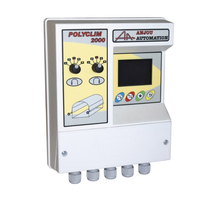  POLYCLIM 2000 tuuletuksen ja ovien ohjaukseen 2:lle moottorille lämpötilasensorilla 