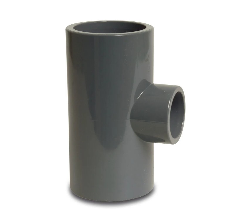  Harmaa putkiliitin T-haara 