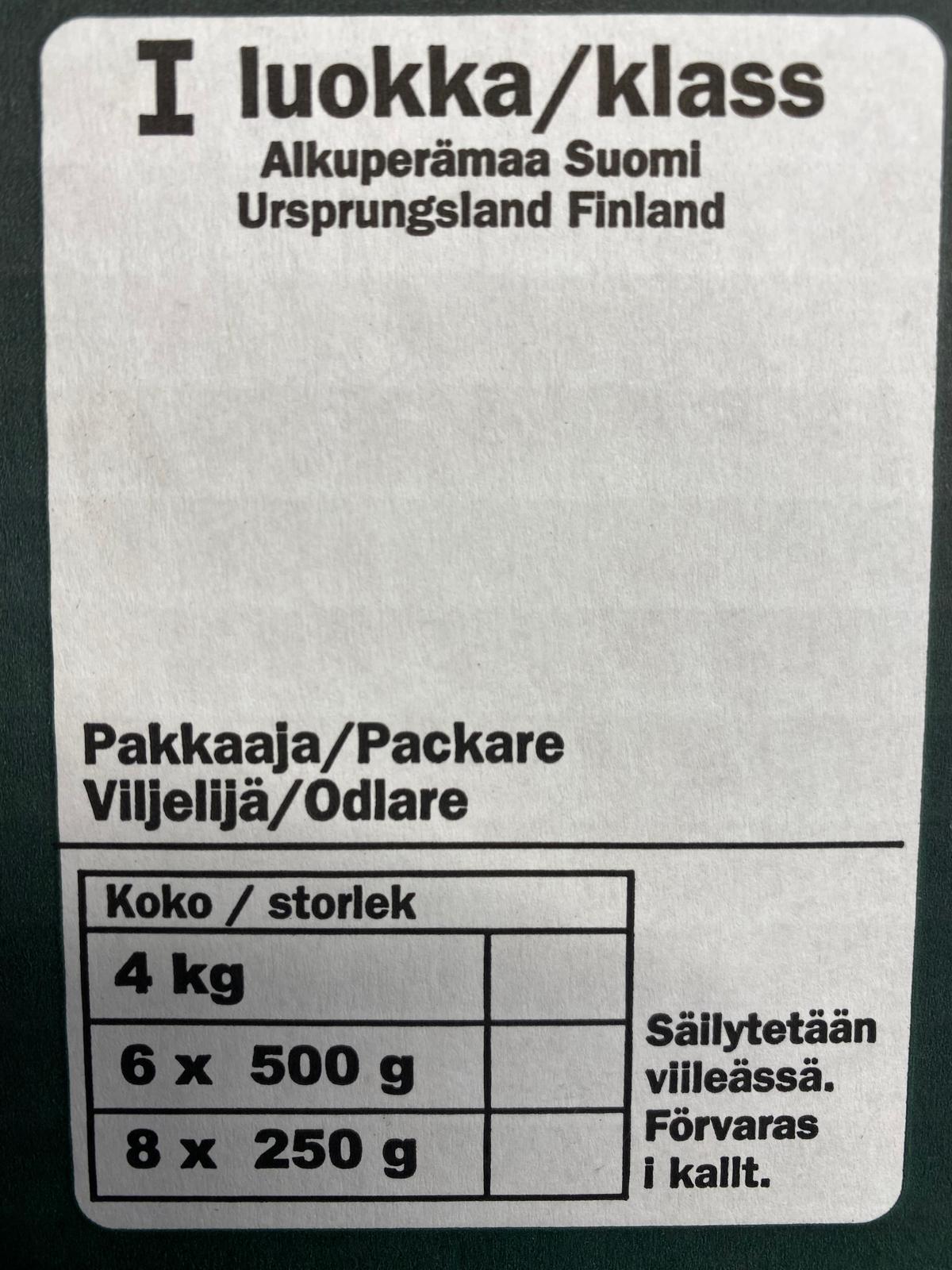  Viljelijän nimipainatus laatikon päähän 